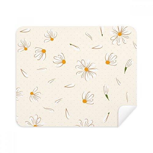 DIYthinker Weiße Birne Blumen-Blumenblatt-Blumen-Anlage Telefon Bildschirmreiniger Gläser Reinigungstuch 2Pcs Suede Fabric