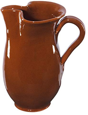 MamboCat Tonkrug medievale vichingo, brocca da 1 litro, caraffa mediterranea, antica, realizzata a mano, in stile vintage, per idromele e vin brulé, birra, Sangria, brocca per vino