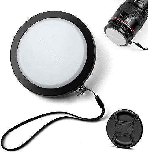 52mm Weißabgleich Objektivdeckel mit Universal Mittel Pinch Objektivdeckel Kappe Ersatz kompatibel mit Canon Nikon Sony Olympus Tamron Sigma Panasonic Samsung Kamera