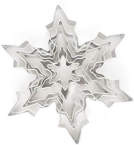Neustanlo Keksausstecher Schneeflocke, Eiskristall Edelstahl 5-tlg. Edelstahl