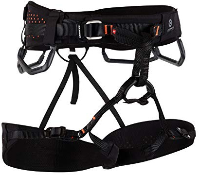 Mammut Herren Comfort Fast Adjust Klettergurt. Black-Safety orange. XL
