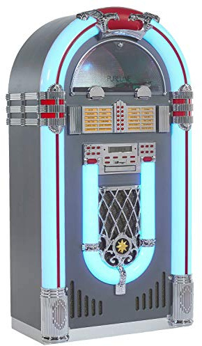 Pureline 128V Retro Bluetooth CD & Vinyl XL Jukebox (Grey)