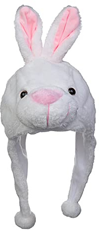 JK Home Mignon Bonnet Animal 3 en 1 Chapeau d'hiver Velours Echarpe Gants Cache Cou Oreilles Lapin