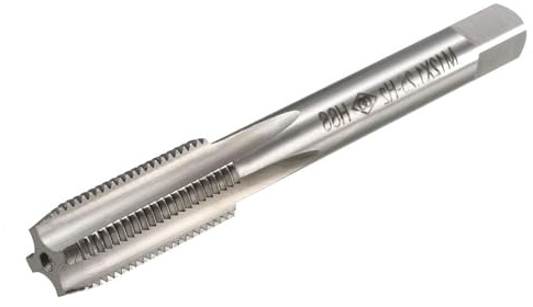 MACHSWON Tarauds métriques M12 x 1,25 mm, pour machine à fileter et perceuses électriques, acier rapide H2, revêtement Ti-Cod, filetage à droite, 1 pièce