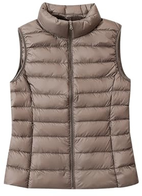 Chaleco Plumas Mujer Ligero Chaleco Ultraligero Plumon Chaleco Plumifero Guateado Mujer Chalecos Acolchados Mujer Chaleco Plumífero Señora Chaqueta Plumiferos sin Mangas Mujer Chaleco Pluma Mujer