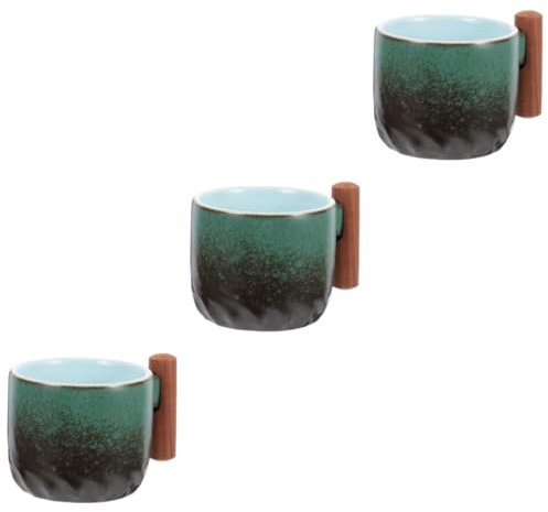 Cabilock 3 Piezas taza de café de cerámica vaso de café taza de leche vasos de te vasos vino tazas de café con tapas Tazas de cafe taza de café taza de agua del hogar degradado Japón