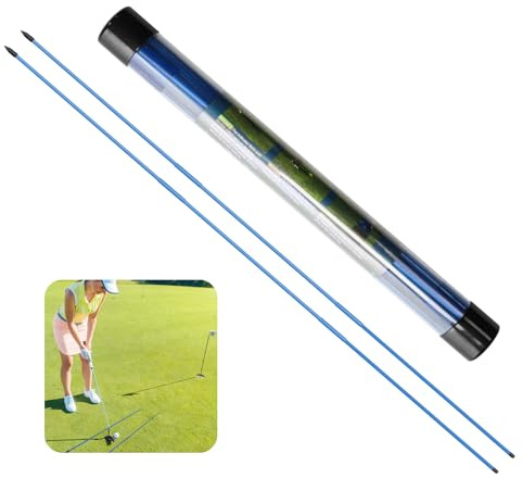 LOVMEAD Golf Alignment Sticks Holder, Golf Trainingshilfen Eisenplatte Practice Aid Übungshilfe, Golfschwung Trainer Ausrichtungsstab Schwingtrainer