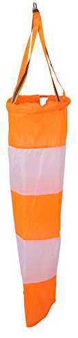 Windsocks Outdoor Heavy Duty, Nylon Wind Spinners Outdoor Wind Flag Wind Sock Pole Hotel Windsock Stand Wind Indicator Flag with Reflective Belt for Outdoor Use (1 m)