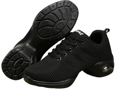 Hixingo Scarpe da Ballo Sportive Donna Rete Traspirante Fitness Ginnastica Sneakers Scarpe da Running Casual Traspirante Antiscivolo Jazz Moderno Comode Classiche Scarpe Danza Sneakers
