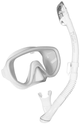 TUSA SPORT UC1625 Maske und Schnorchel Set Erwachsene - Weiß