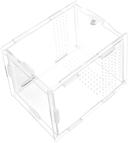 BUGUUYO Reptilien-futterbox Transparente Behälter Zum Füttern Spinnenterrarium Schneckenterrarium Vertikalterrarium Durchsichtige Futterboxen Für Kleine Haustiere