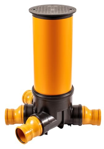 ScarMaxx - KG Schacht - KG Rohr - Revisionsschacht - Abwasserschacht - DN315/DN125 Schachtboden - Komplett SET - Entwässerung - Kontrollschacht - 4x Reduktion 125-0,75m Rohr - Deckel - Gleitmittel