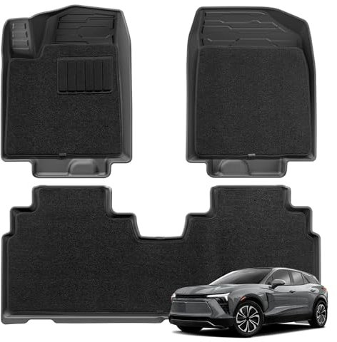 Autoteppiche Für Chevrolet Für Blazer EV 2024 3D Auto Fußmatten Cargo Liner Trunk Pad Alle Wetter Schwarz Links Ruder Fussmatten Auto(6P)