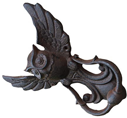 Gadpiparty Türklopfer Antiker Hoftürklopfer Gartentürklopfer Eisen Eule Geformt Vintage Hoftürgriff Rustikales Design Für Innen Und Außen Tür Zierde