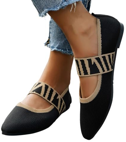 Damen Belice Ballerinas Slip on Kleid Schuhe - Lack Balerinaschuhe Ballerina Pumps Runde Zehe Klasssische Profilsohle Elegant Damenschuhe Im Ballettstil Flach Trachtenschuhe Sommer Bequem Mokassins