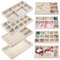 SZZHIYONG 4 unidades de almacenamiento para joyas, cajón, bandeja para joyas, apilable, organizador de joyas, para cajones, joyas, pulseras, anillos, pendientes, tocador, organizador