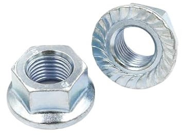 COQALINEX Feingewinde-Flanschmutter Edelstahl und Kohlenstoffstahl M6 * 0,75 M8 * 1,0 M10 * 1,0 M10 * 1,25 M12 * 1,25 M12 * 1,5 Kontermutter DIN6923
