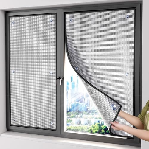 9mm Sonnenschutz Fensterfolie, Sichtschutz Folie Doppelte Aluminisierte Verdunkelungsfolie für Fenster Innen Oder Außen Dachfenster, mit Saugnapf(95x100cm)