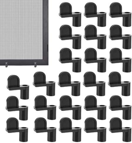 Clip para Mosquitera de Nylon,Grapas De Sujeción Para Ventana De Tormenta Con Tornillos Incluidos 24 Piezas | Piezas de Repuesto con Ajuste para Paneles de Tormenta y Fijadores Offset para Mantenimien