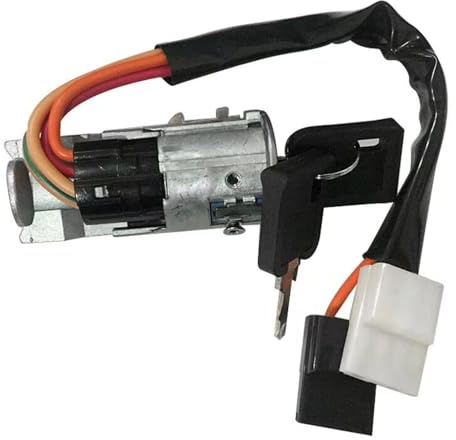Start Key Lock Schalter Für Nissan Für Interstar 2001-2014 Zündschloss-Lenkradschloss-Kontaktschalter & 2 Schlüssel 7701038365 7700765533 Motorrad Zündschlüssel