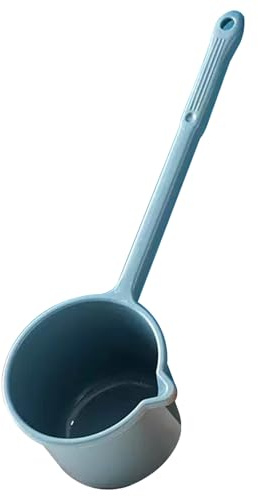 Otbushit Cucharón de Agua para baño, vertedor de baño Grueso de 5x6x18 Pulgadas, Cuchara de plástico Colgante con Mango Largo para el hogar, Cocina, y habitación
