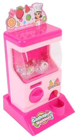 Omquot Máquina de Cápsulas en Miniatura, Juguete Educativo para Niños con Cajas Ciegas de Huevos Sorpresa, para Niños y Niñas para Mejorar la Coordinación Ojo-Mano (Rosa)