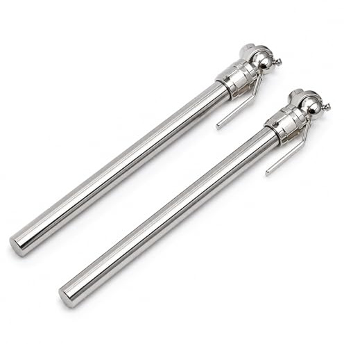 2 Pack Pencil Tire Pressure Gauge,Stainless Steel PSI Tester | Portable mechanical tyre pressure gauges with pocket clips for accurate PSI checks on cars, bikes, trucks and RVs.