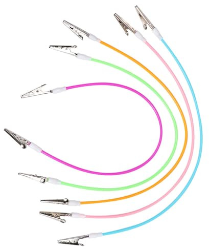 Generico Fascette a Scatto Colore Casuale in Silicone e Ferro per Bavaglini 5 Pezzi, Elastiche e Pieghevoli, Sicure per Bambini e Adulti, per Studio Dentistico e Salone