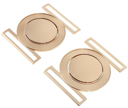 2 Pièces Boucle de Ceinture Ronde en Alliage de Zinc, Diamètre | Finition Dorée, Accessoire de Fermeture et Liaison pour Vêtement, Installation Simple, Lot Décoratif