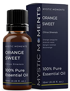 Mystic Moments | Olio Essenziale d'Arancio Dolce | 10ml | Citrus sinensis dona a diffusori, miscele di oli e formulazioni profumate un aroma dolce, agrumato e luminoso.