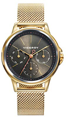 Viceroy 461102-97 - Reloj para Mujer Multifunción, Acero IP Dorado
