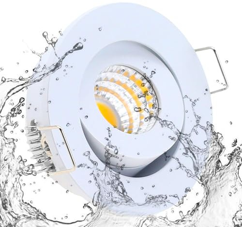 JOYINLED 10 unidades de luces LED COB impermeables IP65, 3 x 1 W, para iluminación interior, para armarios (blanco, 6000 K)