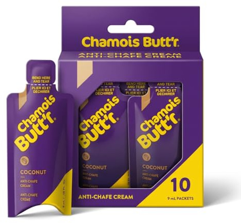 Chamois Butt'r Coconut Anti-Chafe Cream, 10-pack of 9mL packets