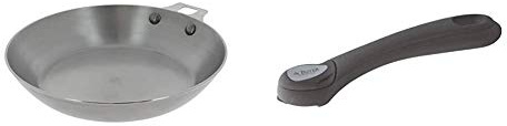DE BUYER -5630.28 -poele mineral b element amovible ø 28cm & 8359.00 Queue Amovible Bakélite 'Toucher Velours' Noire