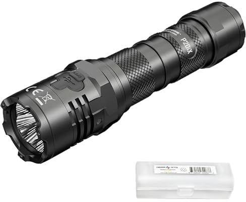 Nitecore P20iX Tactical Flashlight, 4000 Lumen USB-C Rechargeable High Lumen Super Bright Torches with LumenTac Organizer