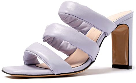 L37 HANDMADE SHOES Un Litlle Space, Sandali con Tacco Donna, Lilla, 37 EU