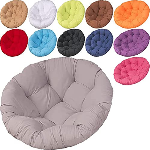 SRHWBF Papasan-Stuhlkissen Papasan-Kissen Wasserdichtes Schaukelstuhlkissen im Freien extra großes bequemes Sitzkissen Papasansessel Kissen (Light Gray Ø100cm/39.3 in)