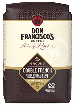 Don Francisco's Café molido tostado oscuro francés doble (bolsa de 530 ml)