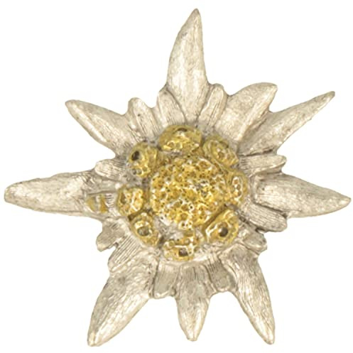 Breiter Edelweiß-Pin Hutanstecker silberfarben