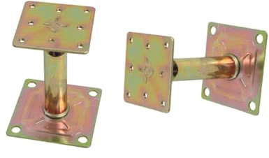 Lokatall 2 Pack Heavy Duty Roof Support 55 – 75 mm rialzati pali di recinzione base supporto in acciaio zincato per costruzione tetto ponteggi mobili