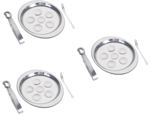 UPKOCH 3 Set Campo Vite Forcella Morsetto Piatto Cucina Per Lumache Piatto Di Servizio Guscio Piatto Di Lumache A 6 Fori Piatto Forno Per Lumache Piatti Piatto Di Lumache Piatto Di