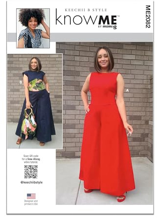 KNOW ME Sewing Pattern ME2082AA Misses' and Women's Jumpsuits by Keechii B Style AA (10-12-14-16-18)