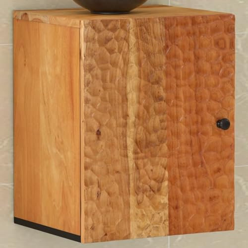 ZEYUAN Bad-Wandschrank 38x33x48 cm Massivholz Akazie, Hängeschrank, Badezimmerschrank, Badschrank, Aufsatzschrank, Gewürzschrank, Wall Cabinet - 356875