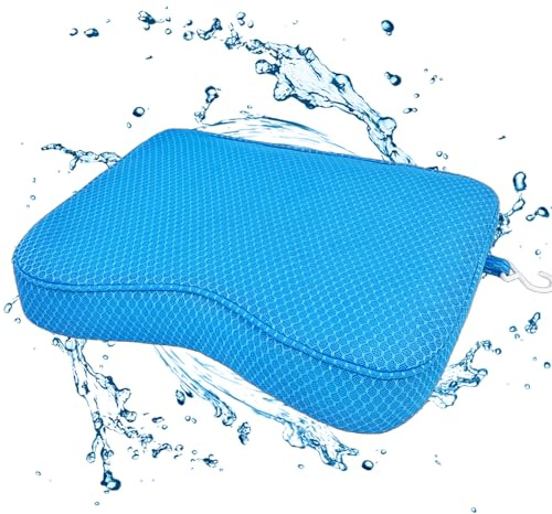 Esme L&H Shower Seat Cushion, Shower Chair Cushion for Transfer Benches, 4D Mesh Fabric Sauna Cushion Shower Chair Pad with Hook, Slip-Resistant, Design for Elderly, Senior, Handicap & Disabled