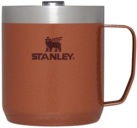 STANLEY Classic Legendary Camp Travel Mug 0.35L - Keeps 1.5 Hours Hot - 3 Hours Cold - Dishwasher Safe - Stainless Steel Coffee Cup - BPA-Free - Hammertone Clay