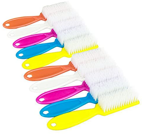 Cepillos de matorrales de uñas de 10 PCS Pro de uñas de la uña de las Cleanes con mango largo de color variado, cepillos de limpieza de