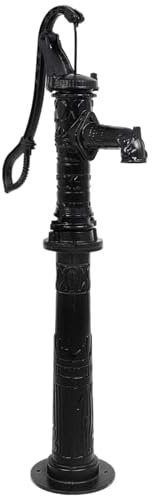 Gecheer Handschwengelpumpe mit Ständer Gusseisen Schwengelpumpe Gartenpumpe Gusseisen 135 cm