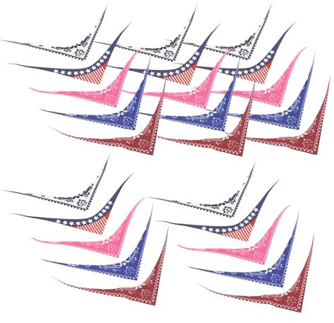 VANZACK Kleiner Puppenschals 25 Stück Dreieckige Kleine Schals Für Puppen Weiß Blau Rosa Rot Mehrfarbig Wiederverwendbar Dekoration Für Spielzeug Und Plüschpuppen