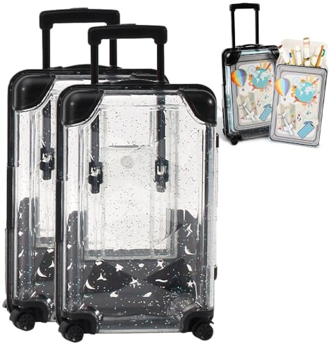 DAJASD 2 Stück Reisekoffer, Mini-Reisekoffer als Geschenk für Urlaub, Reisekasse Geschenk, Deko-Koffer mit Handyhalterung, Kleine Aufbewahrungsbox