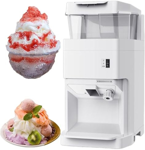 Commercial Electric Ice Crusher, Stainless Steel Shaver with 400kg/Hr Capacity & Adjustable Fineness, Ideal for Parties and Events